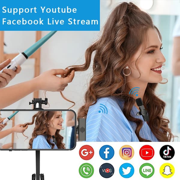 2022 Uusi langaton mikrofoni iPhone Android Phone Mini Mic -puhelimeen For Type-C