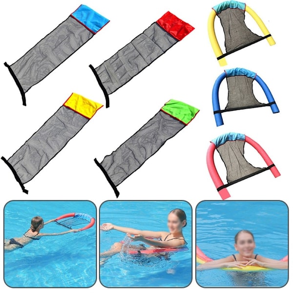 Svømmebassinmåtte Oppustelig Flydende Ring Hængekøje Vand Pool Madras Float Lounger Legetøj Red