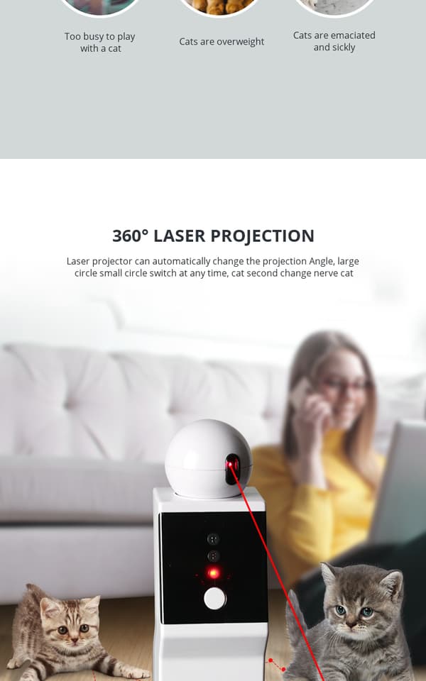 Pet Robot Laser Rolig katt smart leksak 1pc