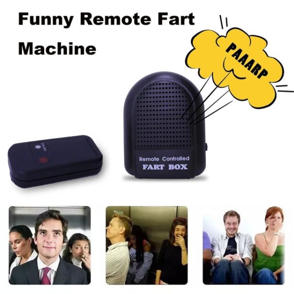 Roliga Knepiga Leksaker Fjärrkontroll Fart Box Elektronisk Magnetisk Simulerad Farting Ljud Bomber Väska Farting Machine Party Prank Toy black