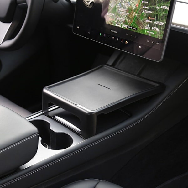 För Tesla Model 3 Y Central Control Matsalsbricka Bilmonterad Liten bordstavla Mittkonsolbricka Grey