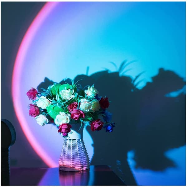 USB Sunset Rainbow Lamp Projector Mood Light sunset gloe 18cm