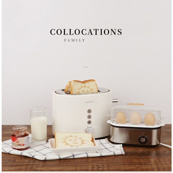 Egg Steamer Multifunktion Frukostmaskin Kokt Äggkokare white+gray 202*134*88mm