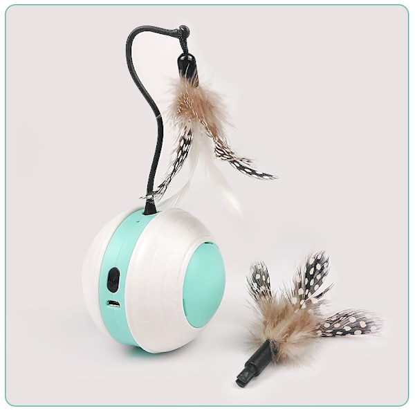360 graders smart boll USB laddningsdjur kattleksaker hard shell