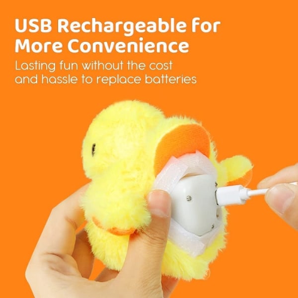 Flapping Duck Interactive Electric Bird Vaskbar Cat Plys Legetøj yellow 160*130*115mm