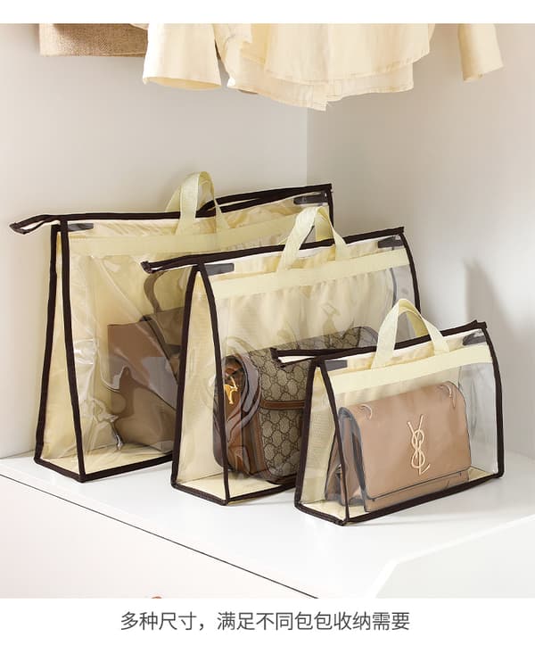 PVC Handväska Dammpåsar Garderob Hängväskor Organizer grey S