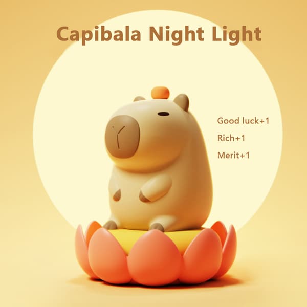 Capybara Silikon Natlampe Sov Natlampe Til Indretning
