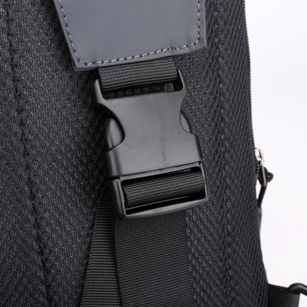 Multifunktion Crossbody-taske til mænd USB-opladningskiste-taske black 18*7*30cm