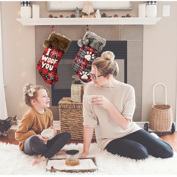 Julstrumpor Navidad Gnomes Sock Present Barn Godispåse claw 48*21cm