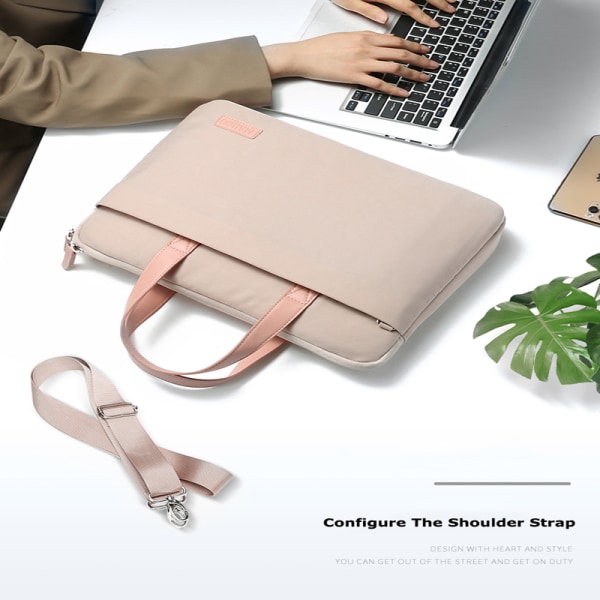 Velegnet til Macbook computertaske Ultratynd bærbar taske beige large 8f61  | beige | large | Fyndiq
