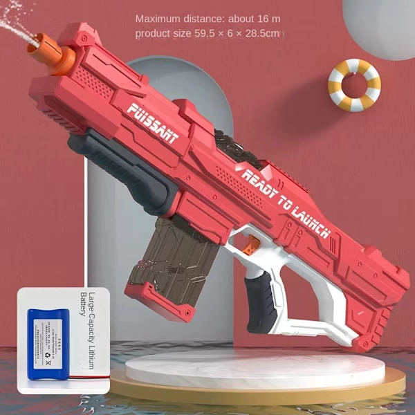 Elektrisk Water Blaster Toy Beach Pool Leksaker red without magnifying glass