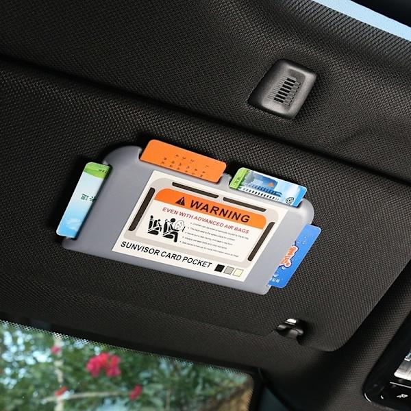 Midlertidig parkeringskortholder Dashboard Paste Mount Auto Interiør Opbevaring Opbevaring Oprydning grey