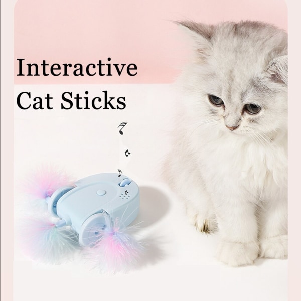 Elektrisk Cat Stick Cat Toy Interactive Smart Toy pink