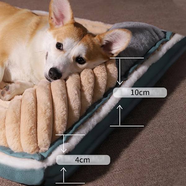 Hot Pet Pet Mat Vadderad kudde Dog Bed Madrass Avtagbar khaki medium