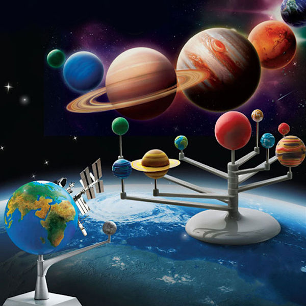 Solsystem Model Planet Undervisning Montering Farve leksak