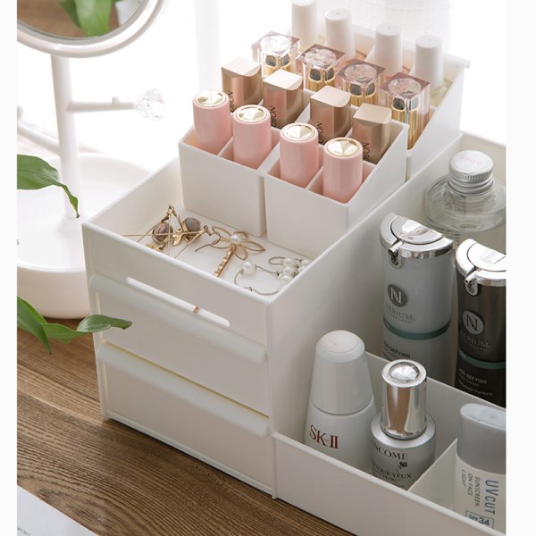 Hjem Container Kosmetik Etui Kontor Opbevaringsboks white 28*4*17*13cm