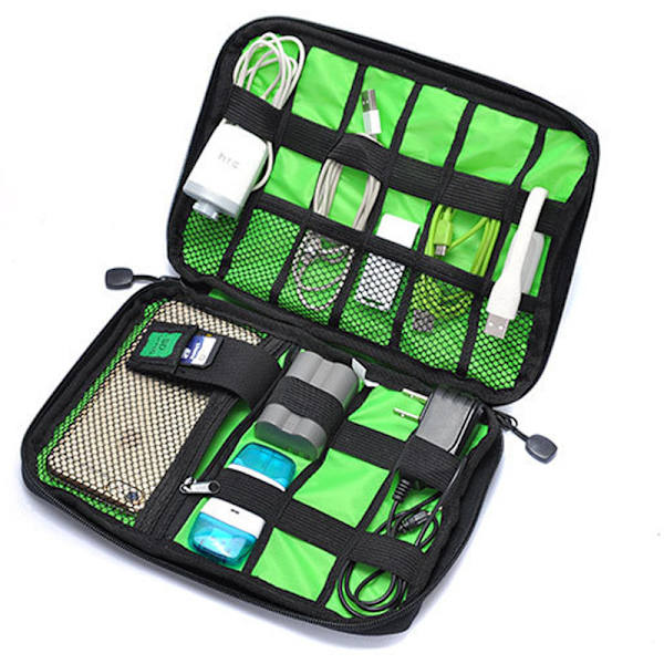 Outdoor Travel Kit Vattentät nylon kabelväska black 24*16*2.5cm