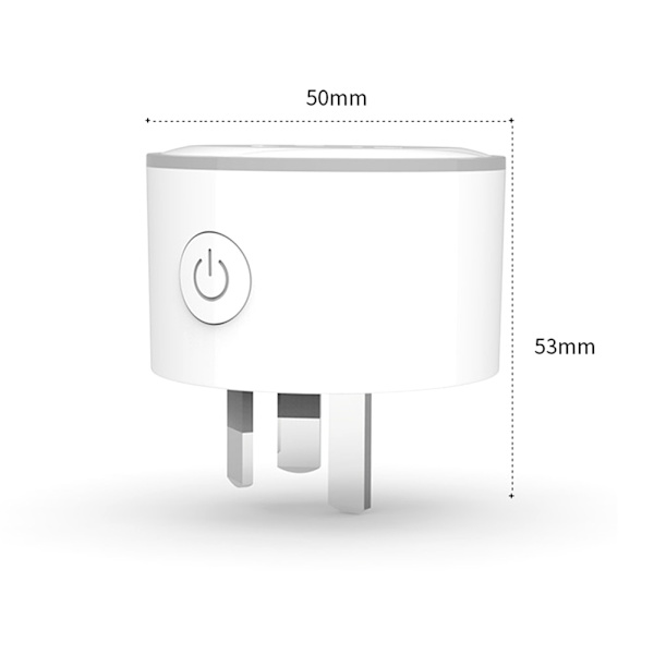 Smart Plug Fjärrkontroll Timer Outlet Power Smart LED-lampa white 50*53mm