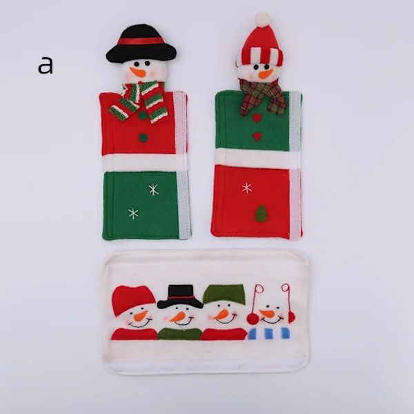 Kylskåpsdörrknopphandske Tredelad mikrovågsugnsknopphandske Snowman Juldekoration a