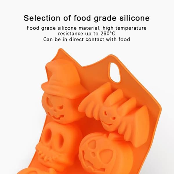 Halloween-form i silikon for kaker, kjeks og isbiter 10 Onesize