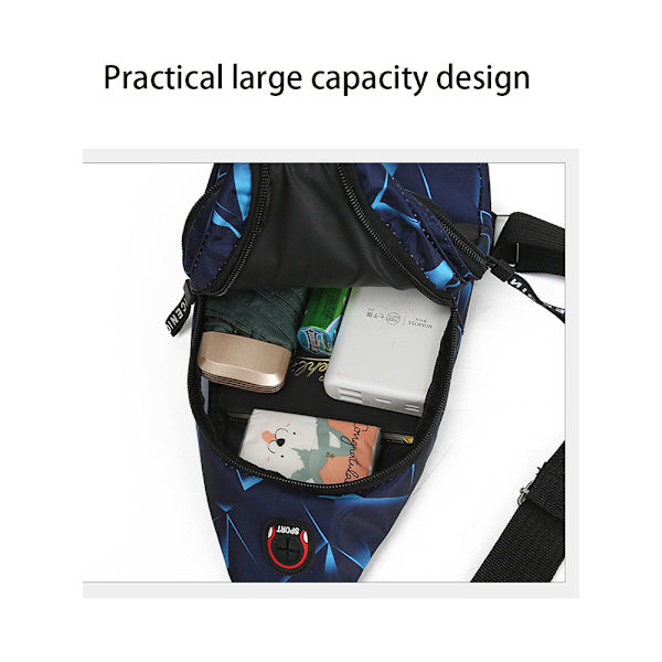 Crossbody-väska för män Kort reseväska red double layers