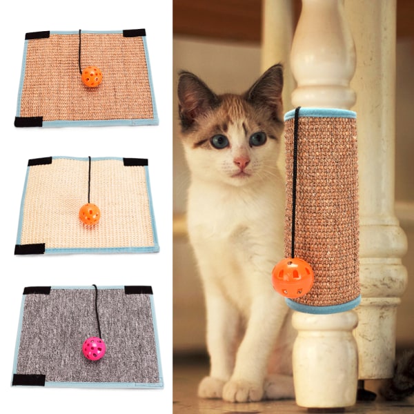 Cat Scratcher Sisal Mat Board Cat Scratch Claw Sharpener dark sisal 24.5*831.5cm