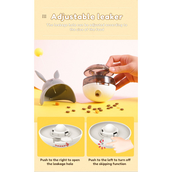 Tumbler Cat Toys Treat Dispenser Leksaker Rolling Balls white sheep 95*275mm