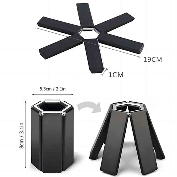 Creative Folding Isoleringspude Grydeholder Creative Folding Varmeisoleringspude 3pcs 8x5.3cm