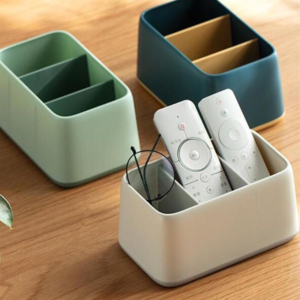 Förvaringsbox för skrivbordsfjärrkontroll med flera fack green 16.2x10x8.2cm