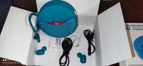 Mini trådlöst bluetooth ljudhögtalare headset sky blue