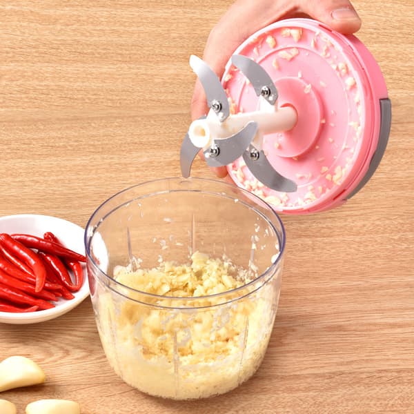 Kök Hand Manuell Hackare För Vitlöksstötare pink 900ml
