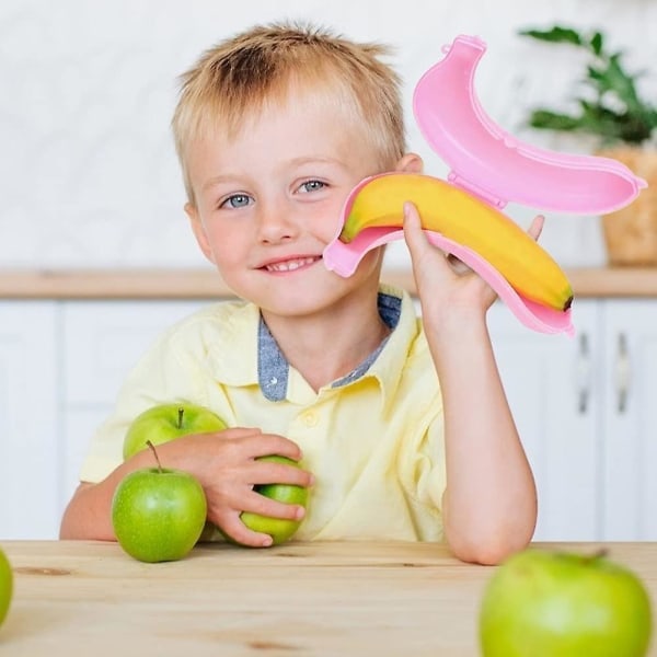 Banaanilaatikko, 3-pakkauksessa Banaanitelineet eri väreissä Ulkoilureissuille Söötti Banaanisuojain Säilytyslaatikko