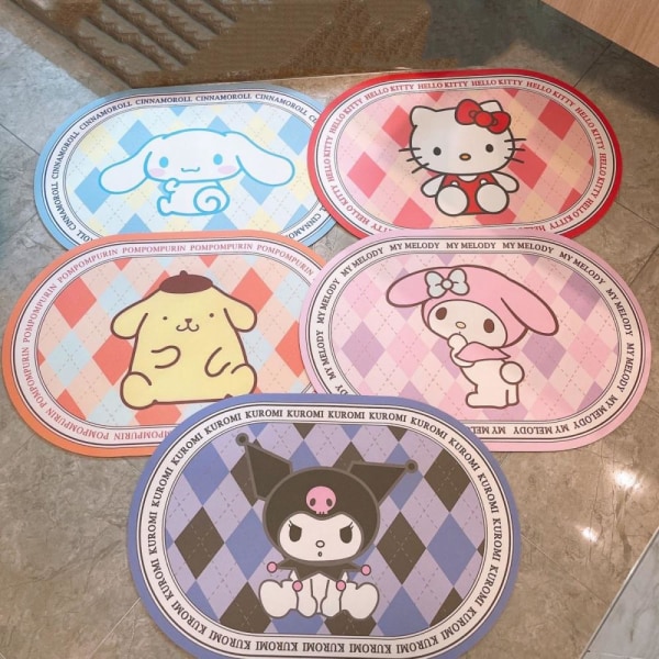 Sanrio matta toalettabsorberande snabbtorkande halkfri golvmatta Pudding dog