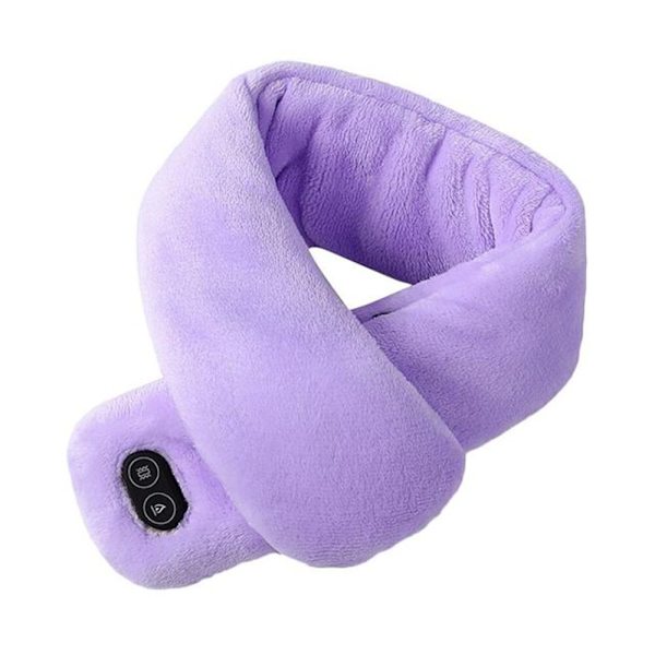vinter smart uppvärmd massagesjal vattentät purple