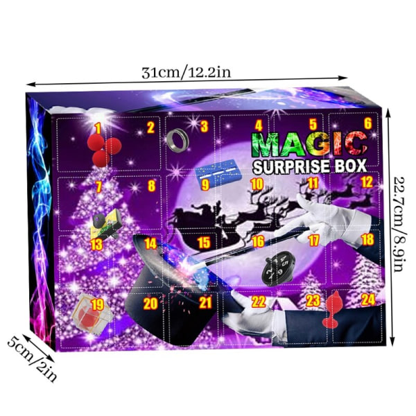 Kalenderpakke 24 dages Halloween Countdown Magic Legetøj Sæt assorted 31*22.7*5cm