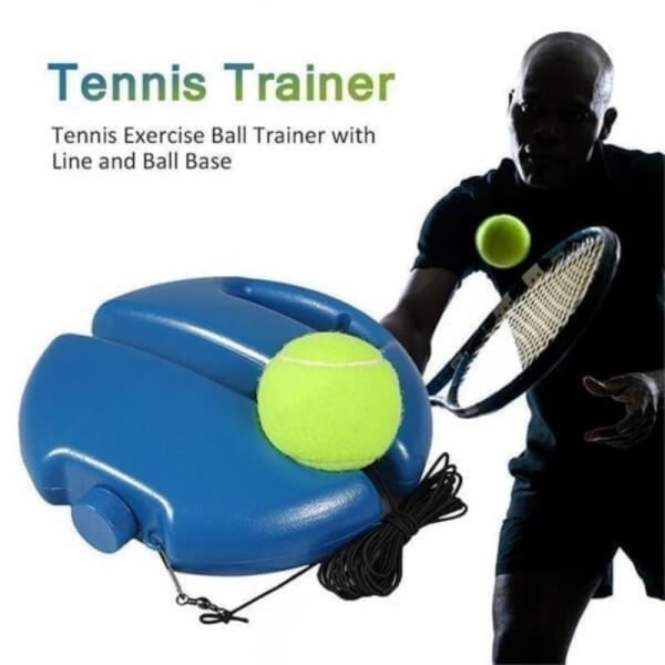 Tennis Øvelsesenhed Tennis Rope Stretch Træningssæt Aids Base Solo Tennis Trainer blue