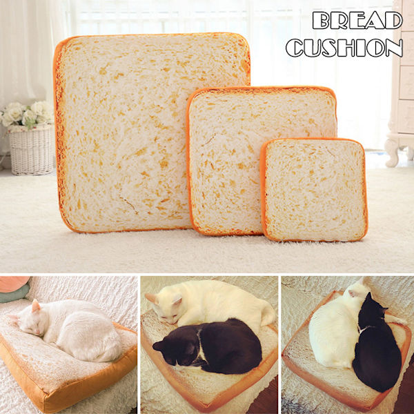 Toast Brød Slice Style Pet Blød Varm Madras light brown small