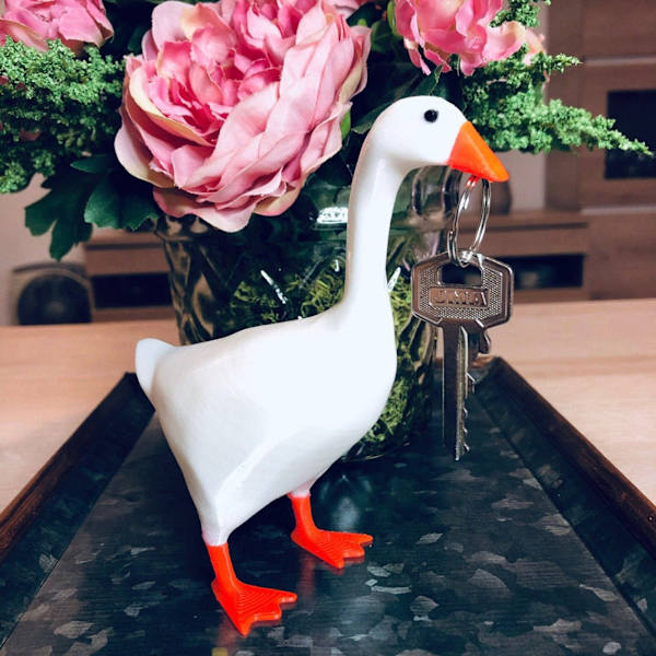 Söt Duck Goose Key Storage Rack Heminredning white duck