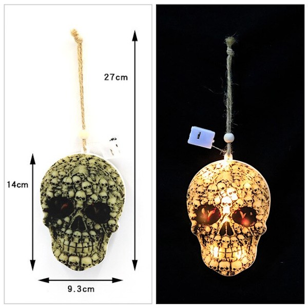 Led Halloween Dekorative Lantern Lights Dæmon Skull pandelampe Led Jack-O-Lantern Party Outdoor Multiple skeletons