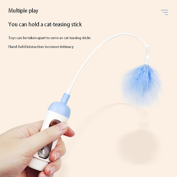 Tumler Lækage Forfriskende Snacks Feather Interaction Cat Accessories blue