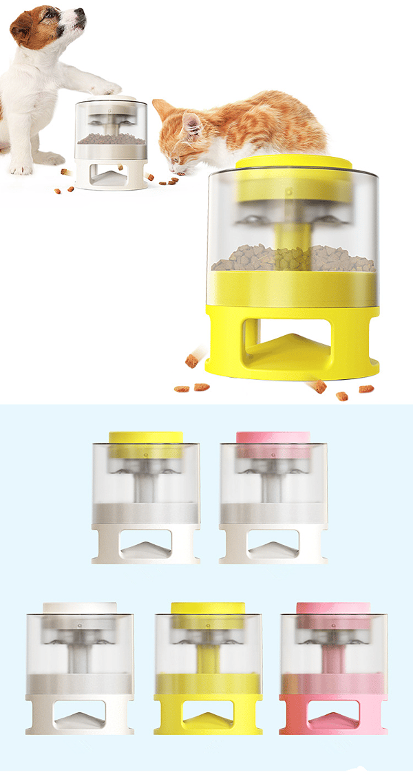 Pet feeder intelligens träningsleksaker yellow white