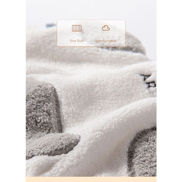 Superabsorberende mikrofiberservice til børnehåndklæde orange+white 300*210mm