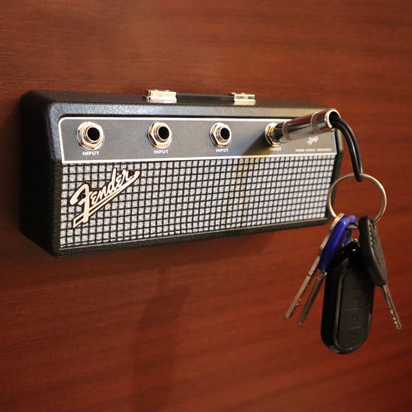 Rockmusik Key Storage Rack black Fender with 4Keys