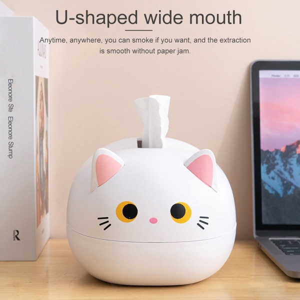 Tissue Box Cute Cat Tissue Box Serviet Opbevaringsboks Nordic Style black 22*16*13cm