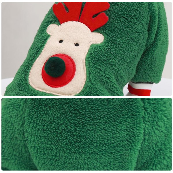 Hundar Julkläder Vinter Varm Mjuk Fleece Hundtröja red small