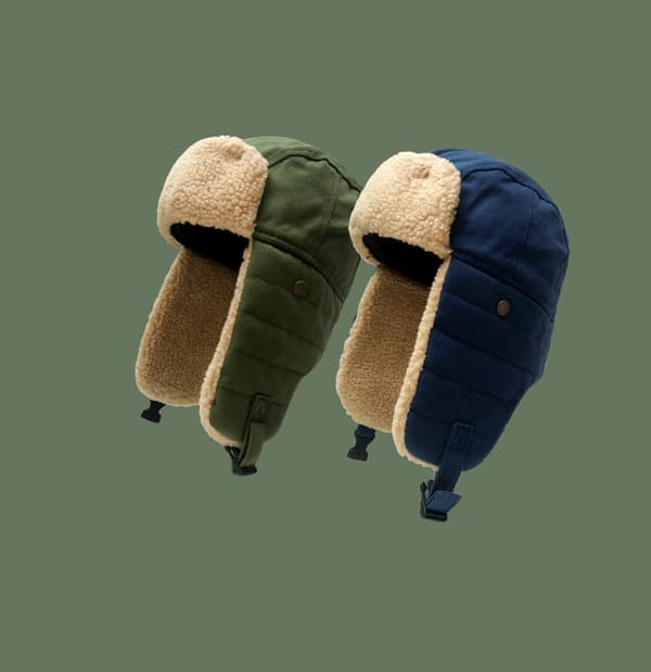 vinterridning skidpilot mössa fleece tjock dark blue
