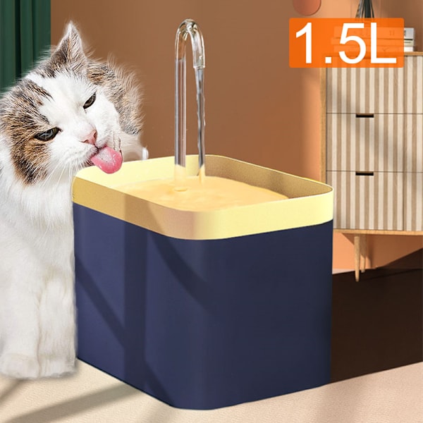 Cat Water Fountain Elektrisk Mute Drikkeskål til kæledyr Automatisk white 16*11.5*12.5cm
