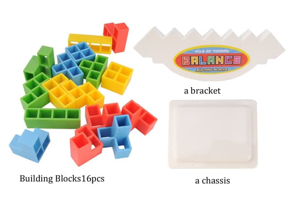 Tetris staplingsblock Balanspusselbräda Pedagogiska leksaker 1pc