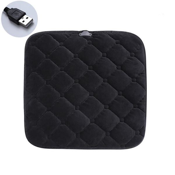 USB Winter Warm Elektrisk Varmepude Stol Bilvarmer gray 43*43cm