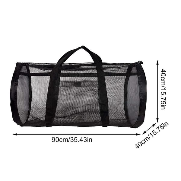 Multifunktionell snorkling, vikbar bärbar mesh i mesh black large